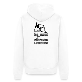 Röntgen anbieten Medizin Geschenk - Unisex Premium Bio Zip Hoodie - Weiß - Hinten - Thijin (182cm)