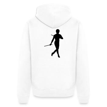 Bruce lee kung fu escrima shadow figure - Veste à capuche bio Premium Unisexe - blanc - Dos - Thijin (182cm)