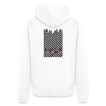 Eté chaleur rayures noires - Veste à capuche bio Premium Unisexe - blanc - Dos - Thijin (182cm)