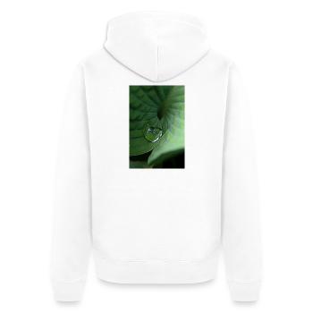 Rosée tropicale verte feuillue - Veste à capuche bio Premium Unisexe - blanc - Dos - Thijin (182cm)