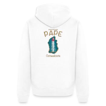 Latvia Lighthouse Pape, Baltic Sea, - Unisex Premium Organic Zip Hoodie - white - Back - Thijin (182cm)
