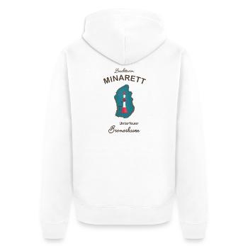 Bremerhaven, lighthouse underfire, minaret, - Unisex Premium Organic Zip Hoodie - white - Back - Thijin (182cm)
