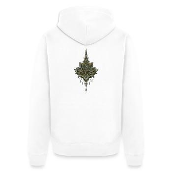 Beautiful and mysterious lotus flowers. - Unisex Premium Organic Zip Hoodie - white - Back - Thijin (182cm)
