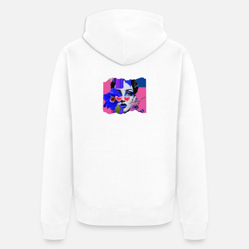 Pop Funky - Veste à capuche bio Premium Unisexe - blanc