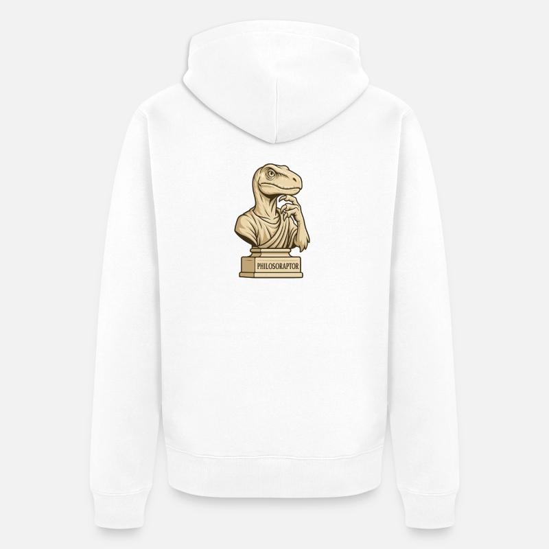 Philosoraptor - Veste à capuche bio Premium Unisexe - blanc