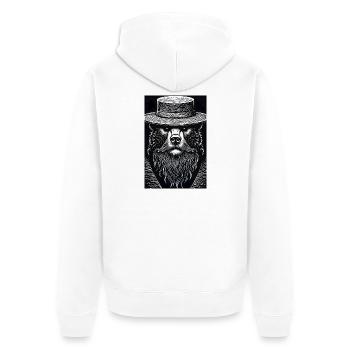 Le Grizzli silencieux - Veste à capuche bio Premium Unisexe - blanc - Dos - Thijin (182cm)