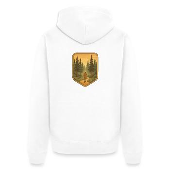 Into the Forest - Unisex Premium Organic Zip Hoodie - white - Back - Thijin (182cm)