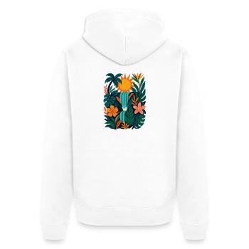 Jungle vibrante - Veste à capuche bio Premium Unisexe - blanc - Dos - Thijin (182cm)