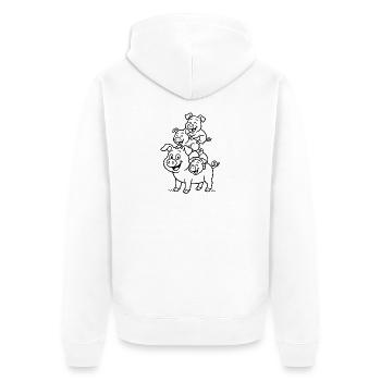 cochon, truie - Veste à capuche bio Premium Unisexe - blanc - Dos - Thijin (182cm)