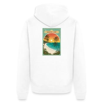 Paradise Lost 2050: The Last Sunset of Eden - Unisex Premium Bio Zip Hoodie - Weiß - Hinten - Thijin (182cm)