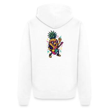 Musique Ananas - Veste à capuche bio Premium Unisexe - blanc - Dos - Thijin (182cm)