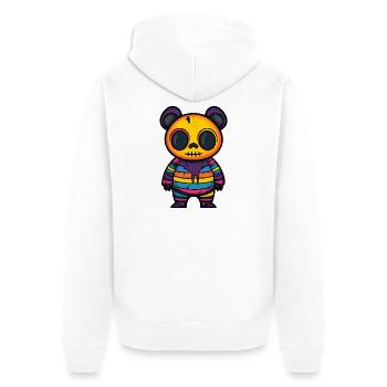 Panda Halloween Bande Dessinée Drôle - Veste à capuche bio Premium Unisexe - blanc - Dos - Thijin (182cm)