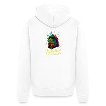 Caméléon arc-en-ciel avec style - Veste à capuche bio Premium Unisexe - blanc - Dos - Thijin (182cm)