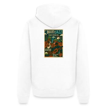 Blues and Jazz of the Forgotten Lands - Unisex Premium Organic Zip Hoodie - white - Back - Thijin (182cm)