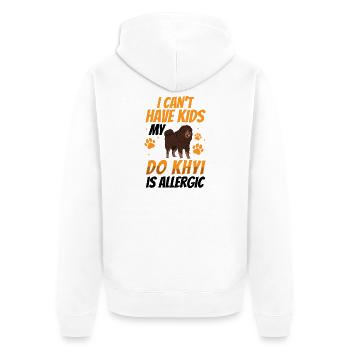 Have a Do Khyi Tibetan Mastiff - Unisex Premium Organic Zip Hoodie - white - Back - Thijin (182cm)
