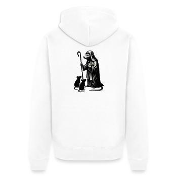 Médecin de la peste et souris - Veste à capuche bio Premium Unisexe - blanc - Dos - Thijin (182cm)