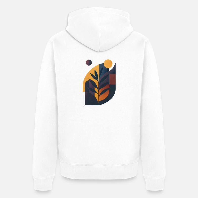 Future Fusion – L’élégance rencontre la risographie - Veste à capuche bio Premium Unisexe - blanc