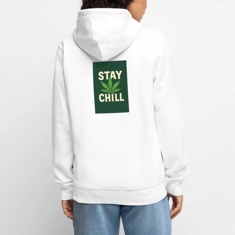 Stay Chill Cannabis Leaf Unisex Premium Bio Zip Hoodie