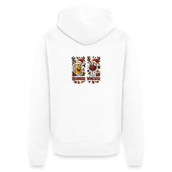 Reinbeer Winedeer Joie des fêtes - Veste à capuche bio Premium Unisexe - blanc - Dos - Thijin (182cm)