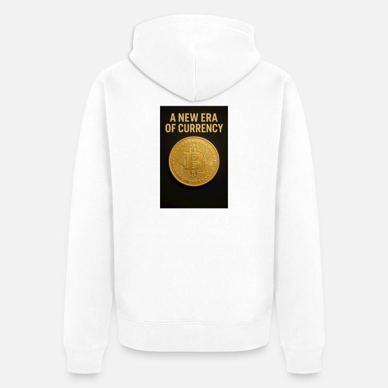 Nouvelle ère de la monnaie - Veste à capuche bio Premium Unisexe - blanc