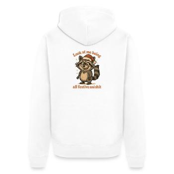 Regarde-moi être festif - Veste à capuche bio Premium Unisexe - blanc - Dos - Thijin (182cm)