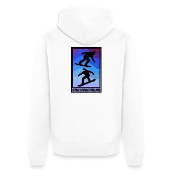 Planche à neige - Veste à capuche bio Premium Unisexe - blanc - Dos - Thijin (182cm)