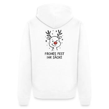 Renne Rudolph Joyeux Noël - Veste à capuche bio Premium Unisexe - blanc - Dos - Thijin (182cm)