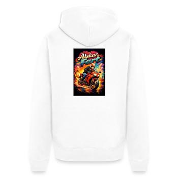 J’adore la vitesse - Veste à capuche bio Premium Unisexe - blanc - Dos - Thijin (182cm)