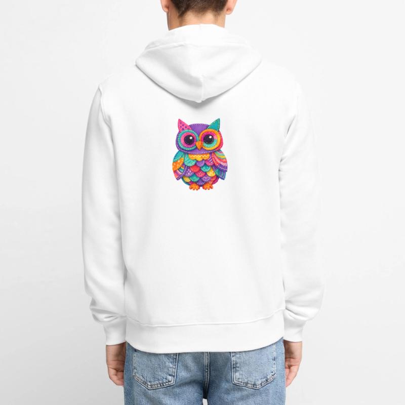 Patchwork Eulenzauber Unisex Premium Bio Zip Hoodie