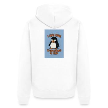 Argent vin Tout va bien - Veste à capuche bio Premium Unisexe - blanc - Dos - Thijin (182cm)