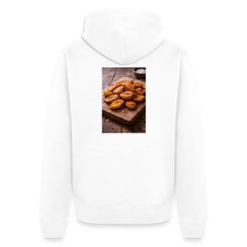 Fried Plantains (Dodo) - Unisex Premium Bio Zip Hoodie - Weiß - Hinten - Thijin (182cm)