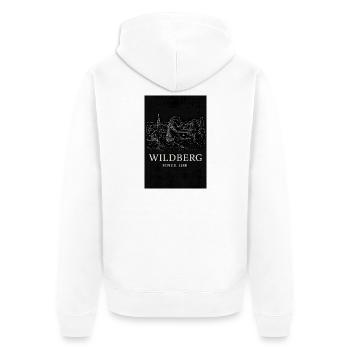 Wildberg Historische Landschaft - Unisex Premium Bio Zip Hoodie - Weiß - Hinten - Thijin (182cm)
