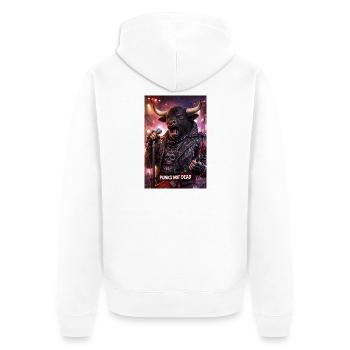 RockyZoo12 - Unisex Premium Organic Zip Hoodie - white - Back - Thijin (182cm)