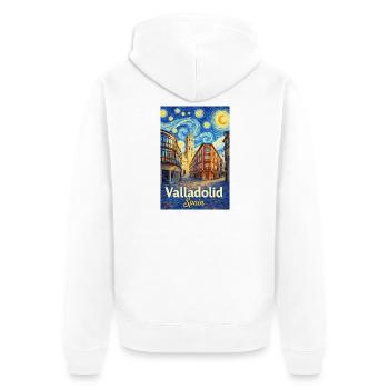 Valladolid, Espagne - Veste à capuche bio Premium Unisexe - blanc - Dos - Thijin (182cm)