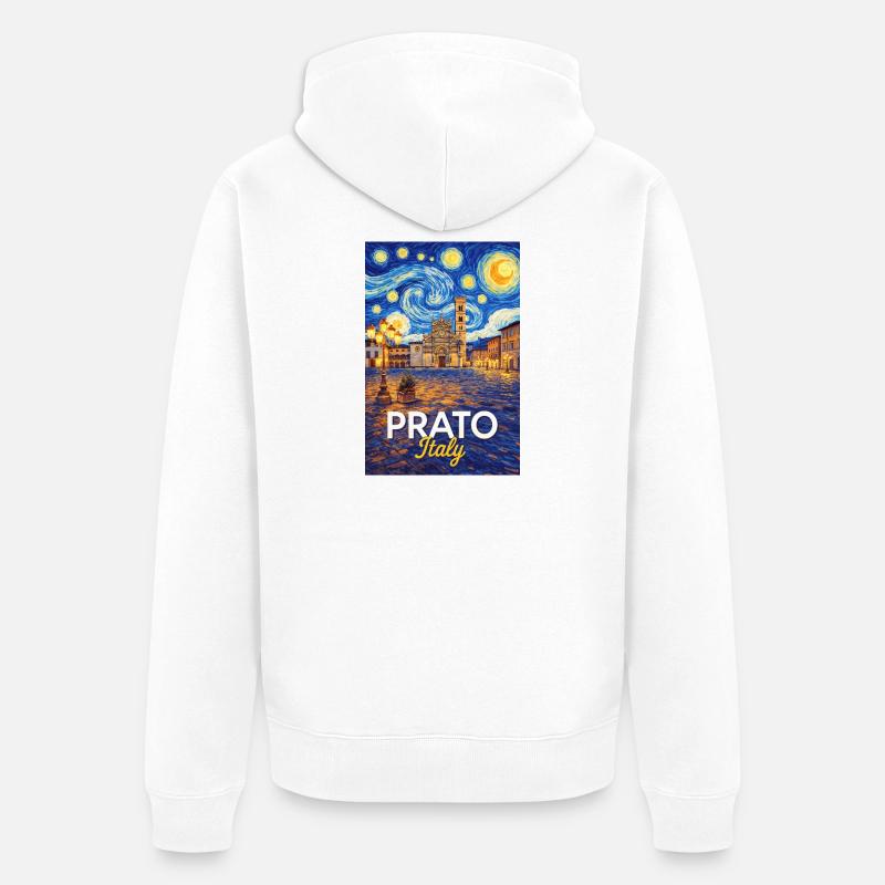 Prato, Italie. - Veste à capuche bio Premium Unisexe - blanc