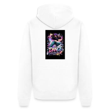 Dance Feel the Beat - Unisex Premium Bio Zip Hoodie - Weiß - Hinten - Thijin (182cm)