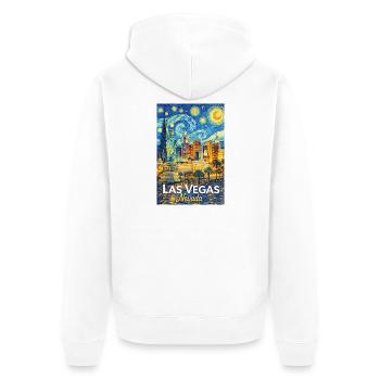 Las Vegas Nevada - Unisex Premium Bio Zip Hoodie - Weiß - Hinten - Thijin (182cm)