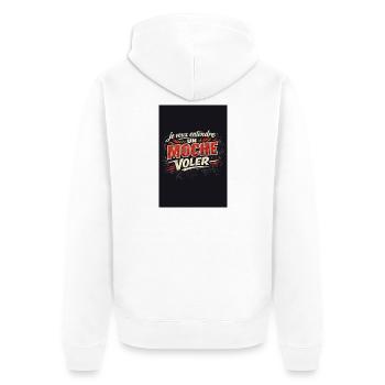 Je veux entendre UN MOCHE VOLER - Veste à capuche bio Premium Unisexe - blanc - Dos - Thijin (182cm)
