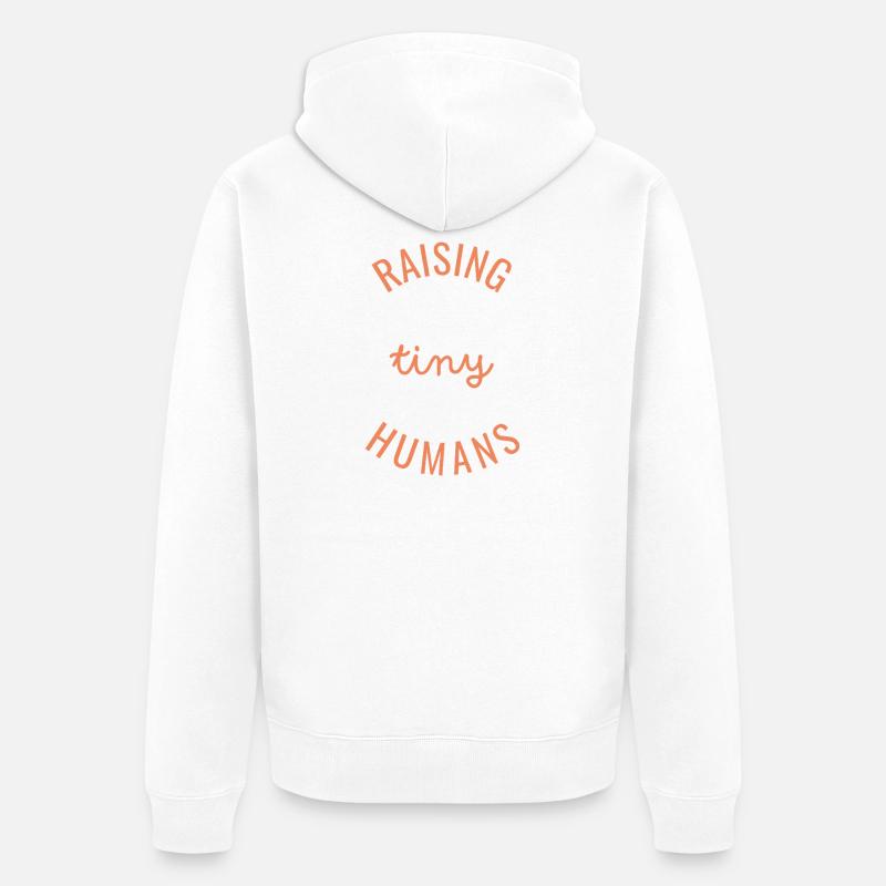 Cercle d’élever de petits humains - Veste à capuche bio Premium Unisexe - blanc