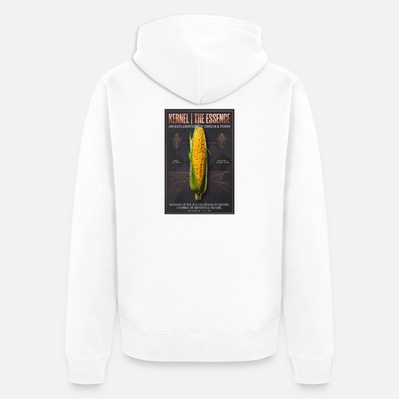 Kernel Essence: Origin & Form - Unisex Premium Organic Zip Hoodie - white