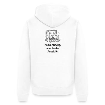 Lustige Möwen im Strandkorb - Unisex Premium Bio Zip Hoodie - Weiß - Hinten - Thijin (182cm)