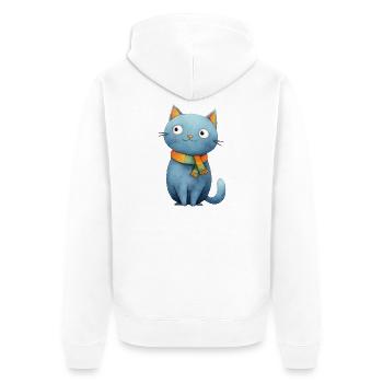 Little cat magic tale style - Unisex Premium Organic Zip Hoodie - white - Back - Thijin (182cm)