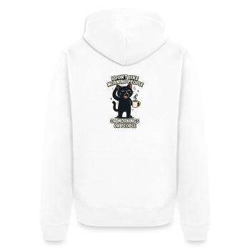 I have to give a shit to cat lovers sarcastically - Unisex Premium Organic Zip Hoodie - white - Back - Thijin (182cm)
