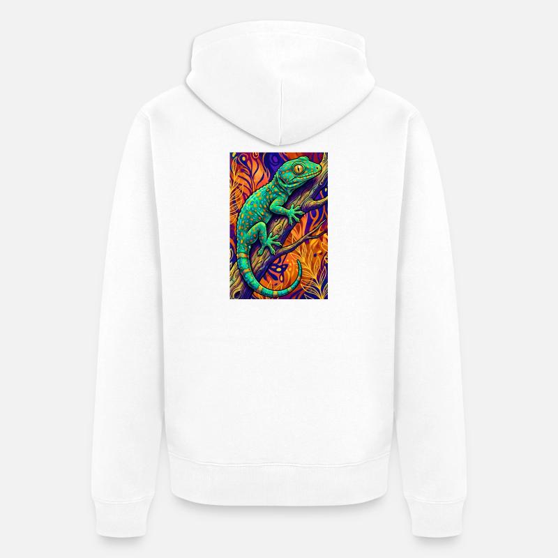 Gecko - Veste à capuche bio Premium Unisexe - blanc
