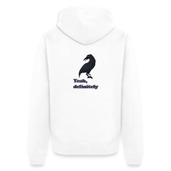 Raven print for couples ( MATCHING 2) - Unisex Premium Organic Zip Hoodie - white - Back - Thijin (182cm)