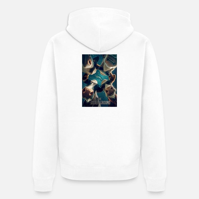 Troupeau Cosmic Sunglass - Veste à capuche bio Premium Unisexe - blanc