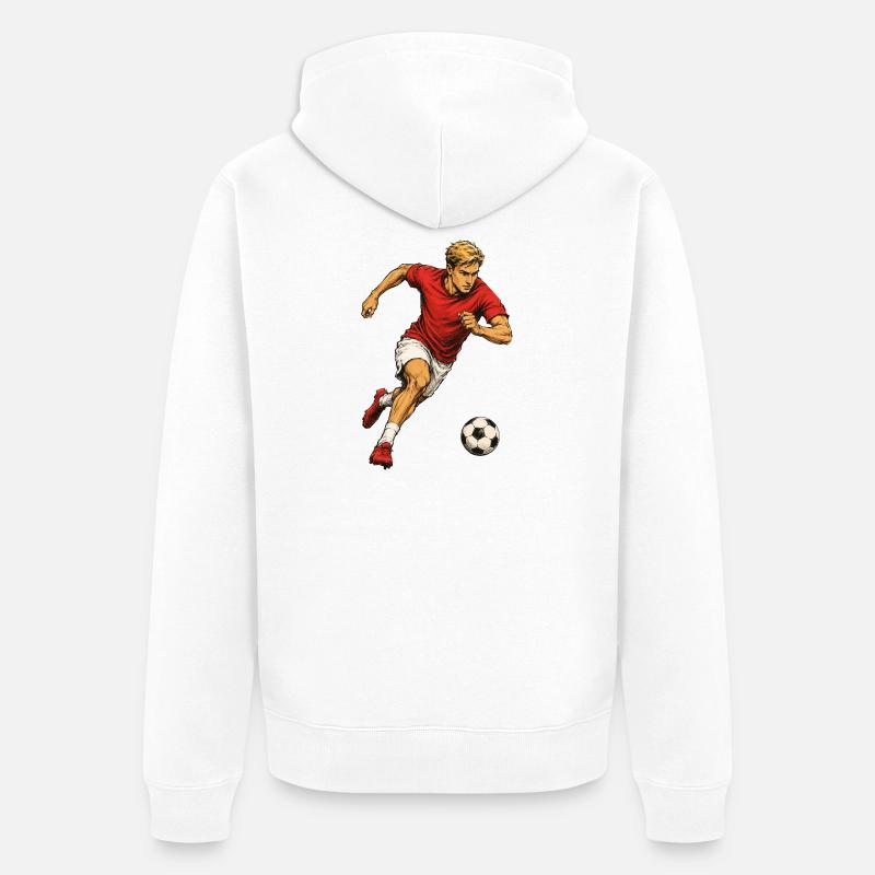 Sprints de footballeur - Veste à capuche bio Premium Unisexe - blanc