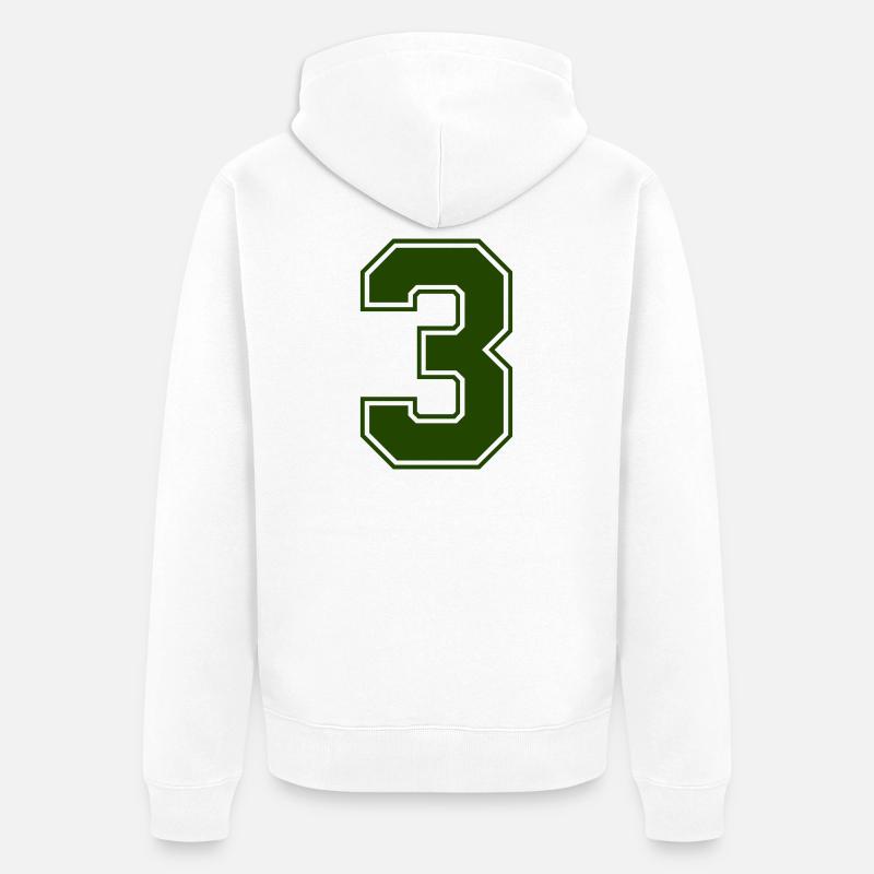 3 - Veste à capuche bio Premium Unisexe - blanc