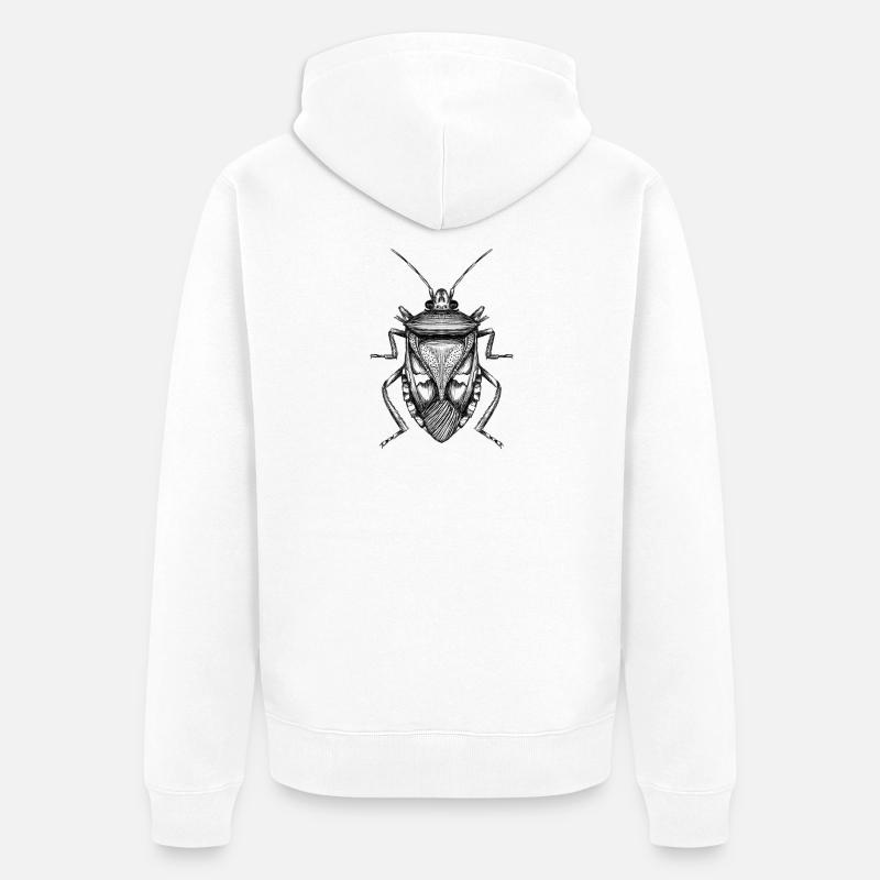 Punaise - Veste à capuche bio Premium Unisexe - blanc