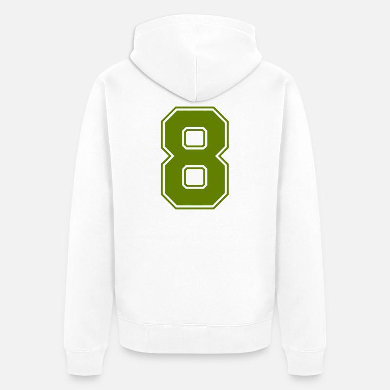 8 - Veste à capuche bio Premium Unisexe - blanc